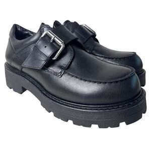 Vagabond Monk Loafer Cosmo 2.0 Women's EU38 US 8 Black Leather Buckle Slip On